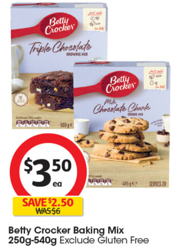 Coles Betty Crocker Baking Mix 250g-540g offer