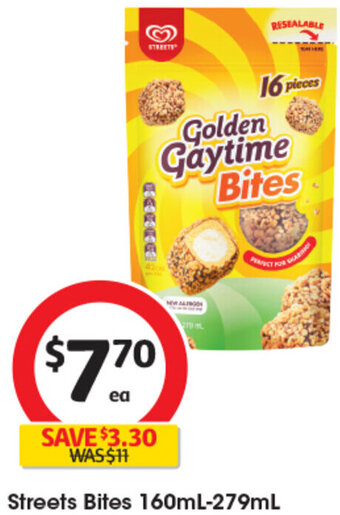 Coles Streets Bites 160mL-279mL offer