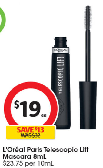Coles L'Oréal Paris Telescopic Lift Mascara 8mL offer