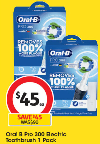Coles Oral B Pro 300 Electric Toothbrush 1 Pack offer
