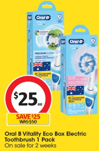 Coles Oral B Vitality Eco Box Electric Toothbrush 1 Pack offer