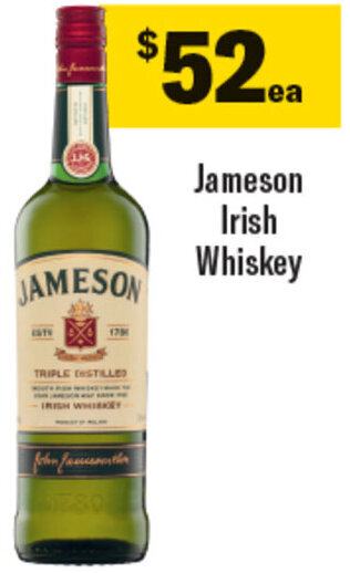 Coles Jameson Irish Whiskey offer