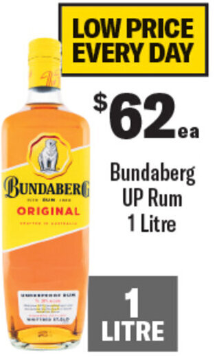Coles Bundaberg UP Rum 1 LITRE offer