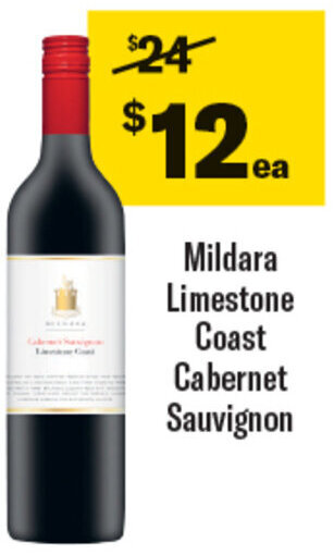Coles Mildara Limestone Coast Cabernet Sauvignon offer