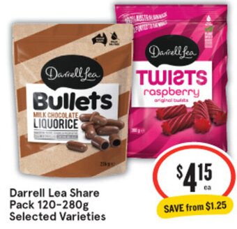 IGA Darrell Lea Share Pack 120-280g Selected Varieties offer