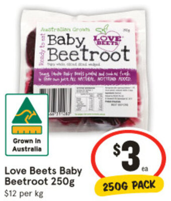 IGA Love Beets Baby | Beetroot 250g offer