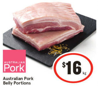 IGA Australian Pork Belly Portions offer