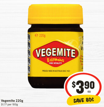 IGA Vegemite 220g offer