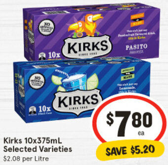 IGA Kirks 10x375mL Selected Varieties offer
