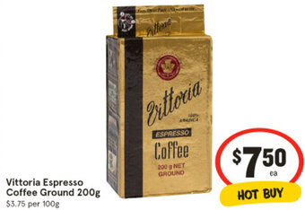 IGA Vittoria Espresso Coffee Ground 200g offer