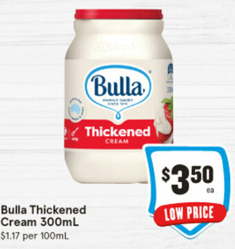 IGA Bulla Thickened Cream 300mL offer