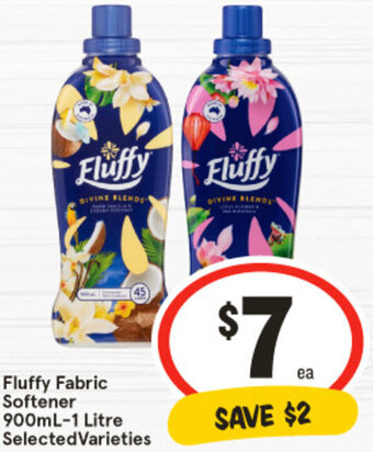 IGA Fluffy Fabric Softener 900mL-1 Litre Selected Varieties offer