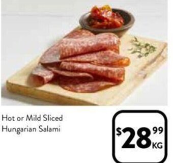 Foodworks Hot or Mild Sliced Hungarian Salami offer