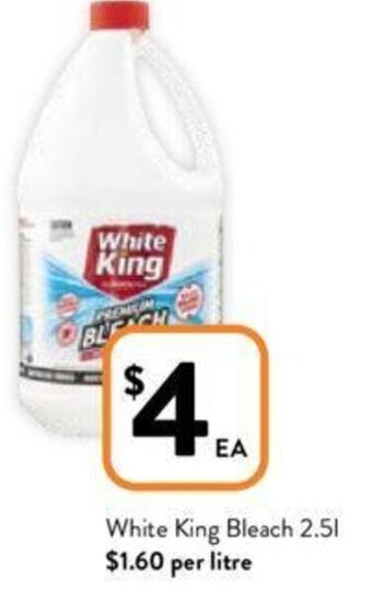 Foodworks White King Bleach 2.51 offer