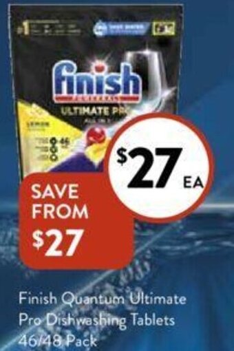 Foodworks Finish Quantum Ultimate Pro Dishwashing Tablets 46/48 Pack offer