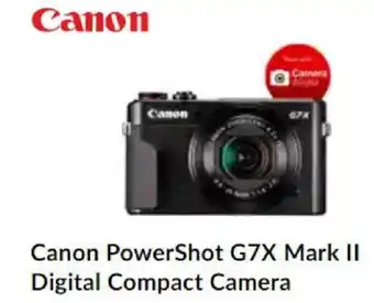 Camera House Canon PowerShot G7X Mark II Digital Compact Camera offer