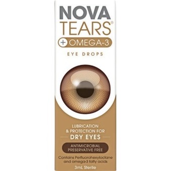 Novatears +omega-3 eye drops 3ml