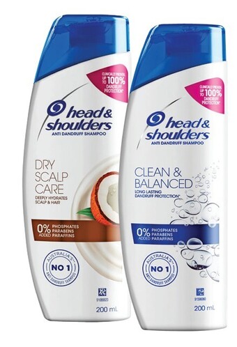 Head & shoulders dry scalp care or clean & balanced shampoo 200ml