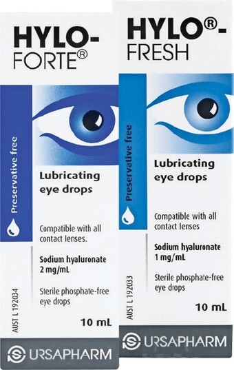 Hylo-forte or hylo-fresh lubricating eye drops 10ml