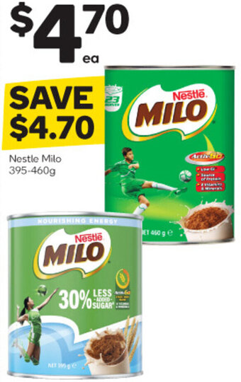 Woolworths Nestle Milo 395-460g offer