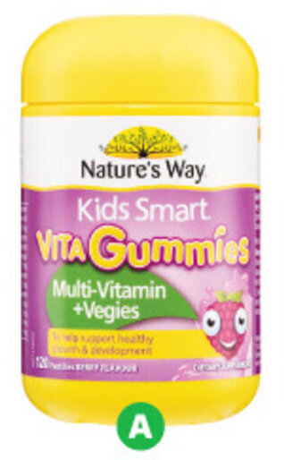 Woolworths A Nature's Way Kids Smart Vita Gummies Multivitamin Pk 120- offer