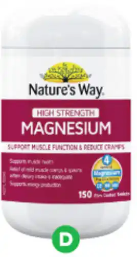Woolworths D Nature's Way Magnesium Tablets Pk 150- offer