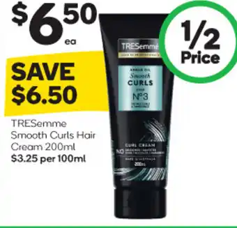 Woolworths TRESemme Smooth Curls Hair Cream 200ml offer