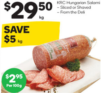 KRC Hungarian Salami - Sliced or Shaved