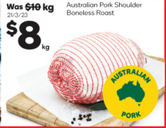 Woolworths Australian Pork Shoulder Boneless Roast offer