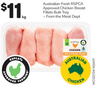 Woolworths Australian Fresh RSPCA Approved Chicken Breast Fillets Bulk Tray offer
