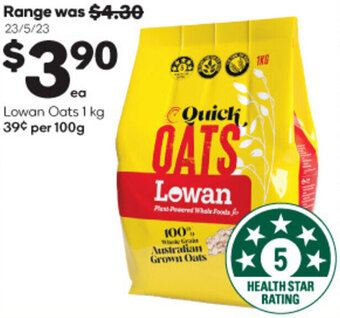 Woolworths Lowan Oats 1 kg offer
