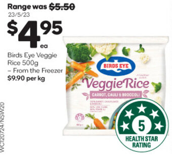 Woolworths Birds Eye Veggie Rice 500g offer