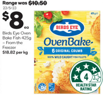 Woolworths Birds Eye Oven Bake Fish 425g offer