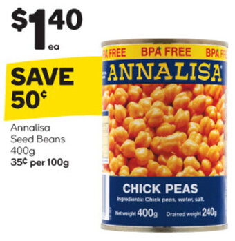 Woolworths Annalisa Seed Beans 400g offer