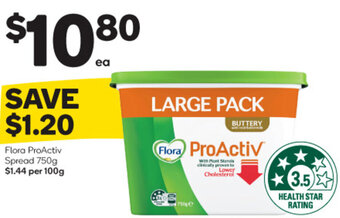 Woolworths Flora ProActiv Spread 750g offer