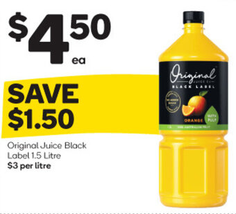 Woolworths Original Juice Black Label 1.5 Litre offer
