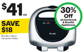 Woolworths Breville 2 Slices Sandwich Maker offer