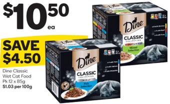 Woolworths Dine Classic Wet Cat Food Pk 12 x 85g offer