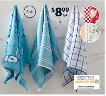 ALDI L Tea Towel 3pk offer