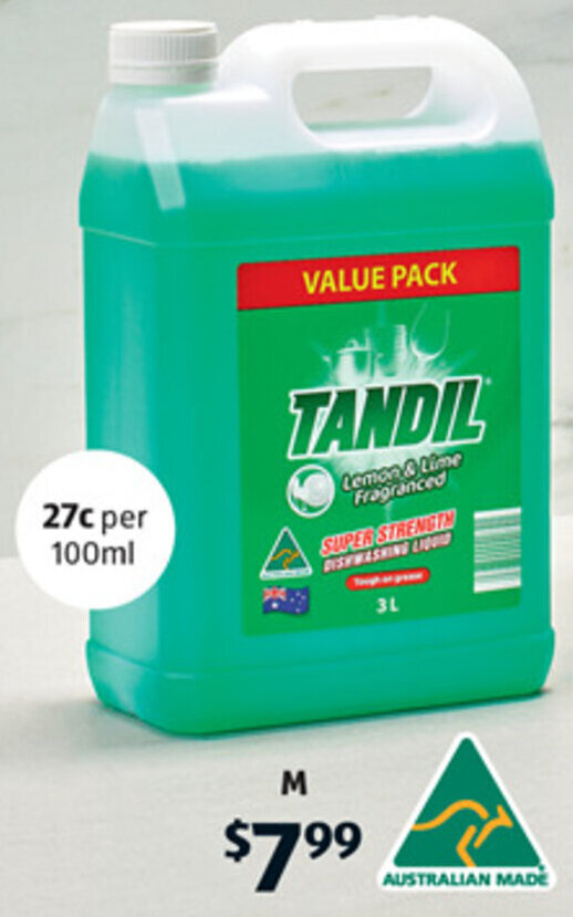 M Tandil Dishwashing Liquid 3L offer at ALDI