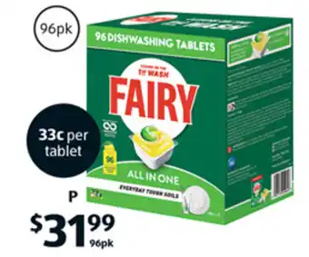 ALDI P Fairy All in One Dishwashing offer