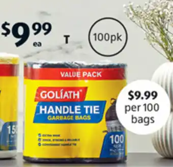 ALDI T Garbage Bags 100pk offer