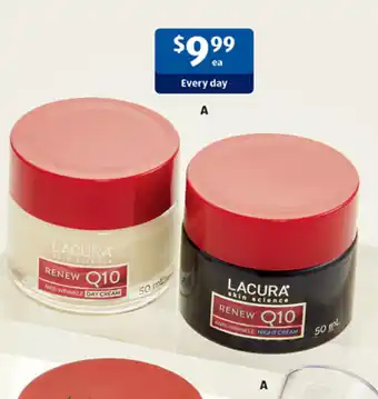 ALDI A Lacura Skin Science Renew Q10 Face Care 50ml offer