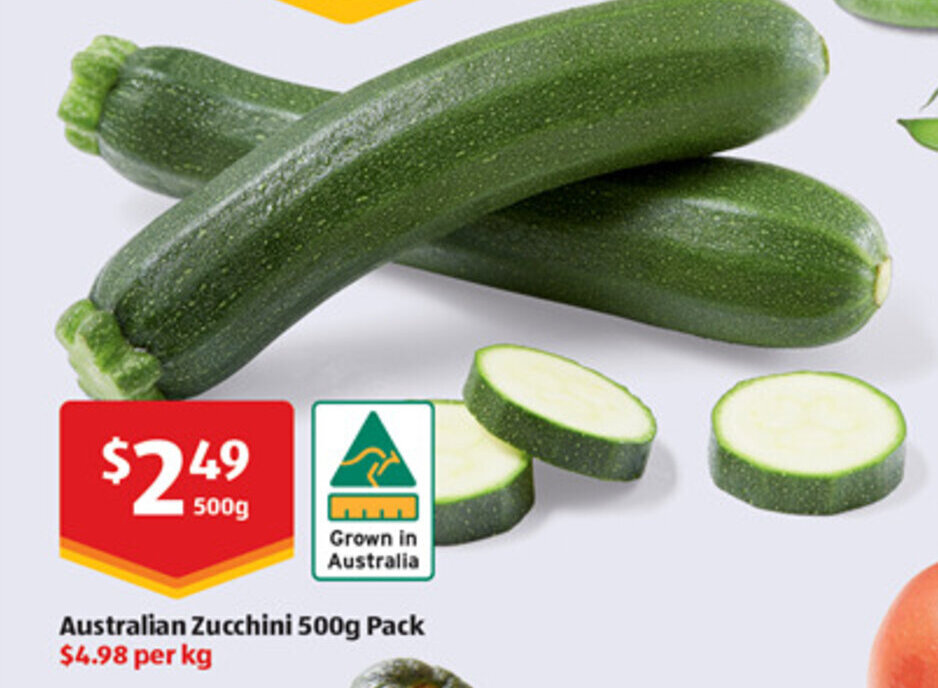 Australian Zucchini 500g Pack offer at ALDI