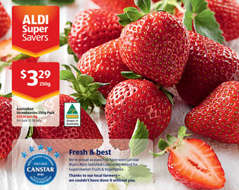 ALDI Australian Strawberries 250g Pack ` offer