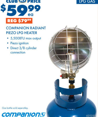 COMPANION RADIANT PIEZO LPG HEATER