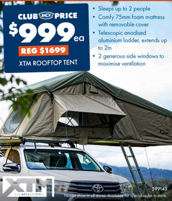 BCF XTM ROOFTOP TENT offer