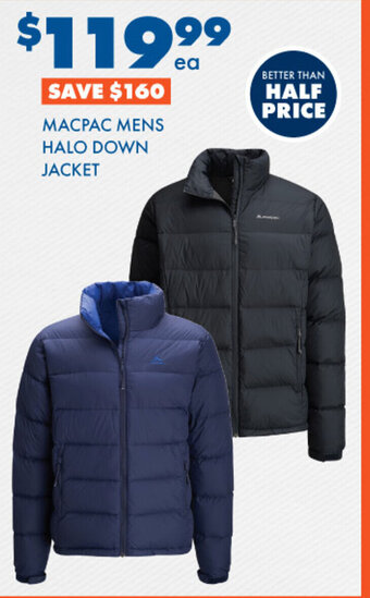 BCF MACPAC MENS HALO DOWN JACKET offer