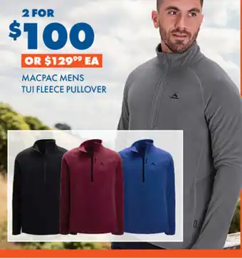 MACPAC MENS TUI FLEECE PULLOVER 2 FOR