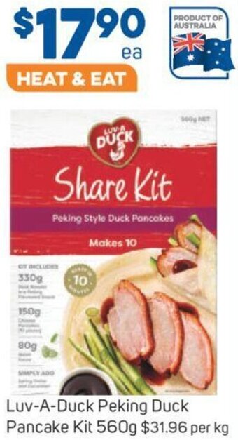 Foodland Luv-A-Duck Peking Duck Pancake Kit 560g offer